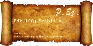 Pálffy Szibilla névjegykártya